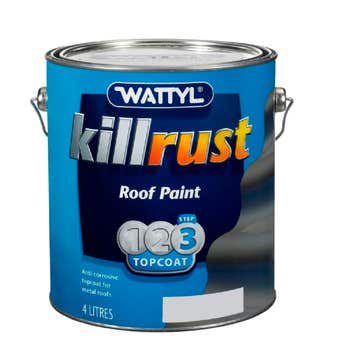 Wattyl Killrust Roof Paint Silver 4L