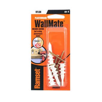 Ramset WallMate Nylon With Screws 10kg - 4 Pack