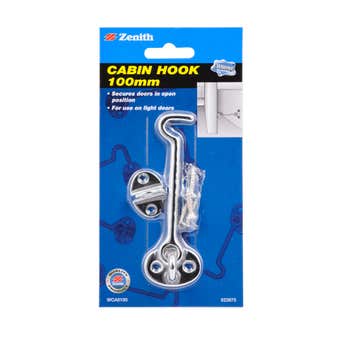 Zenith Cabin Hook Chrome Plated 100mm - 1 Pack