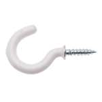 Zenith Cup Hook PVC White 3.0 x 28mm - 4 Pack