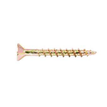 Zenith Chipboard Screw Philips Drive Gold Passivated 8G x 35mm - 100 Pack
