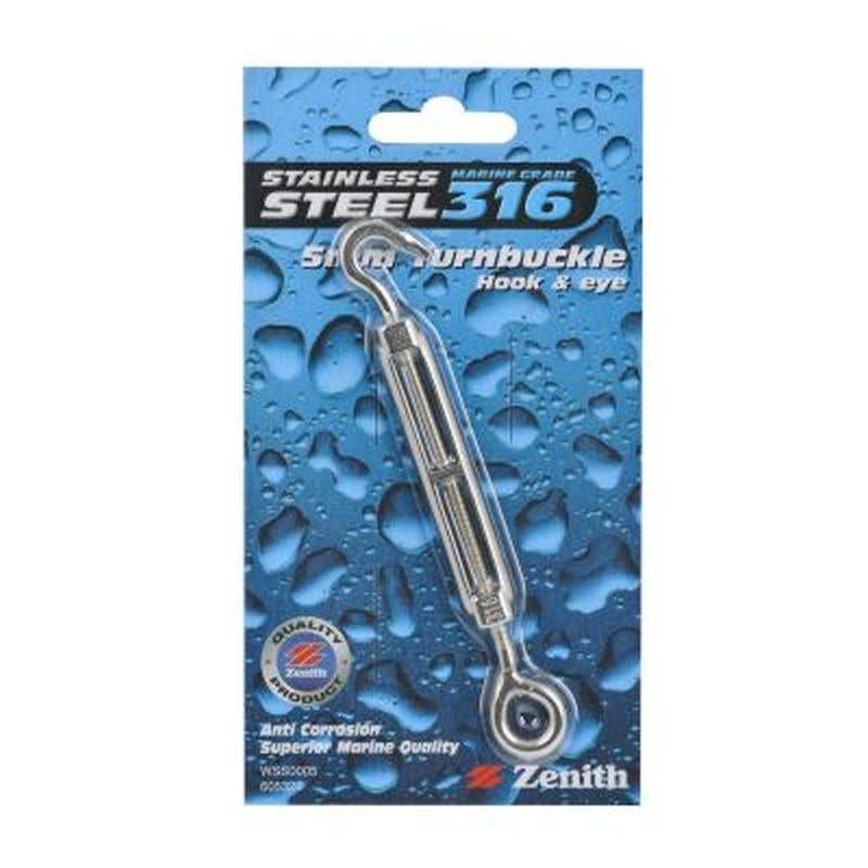 Zenith Hook & Eye Turnbuckle Stainless Steel 5mm