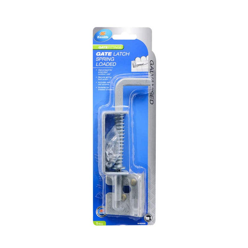 Zenith Spring Gate Latch Galvanised - 1 Pack