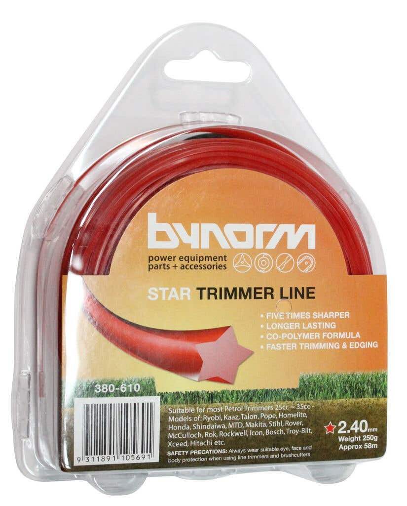 Bynorm Star Whipper Snipper Cord Red 2.4mm 250g