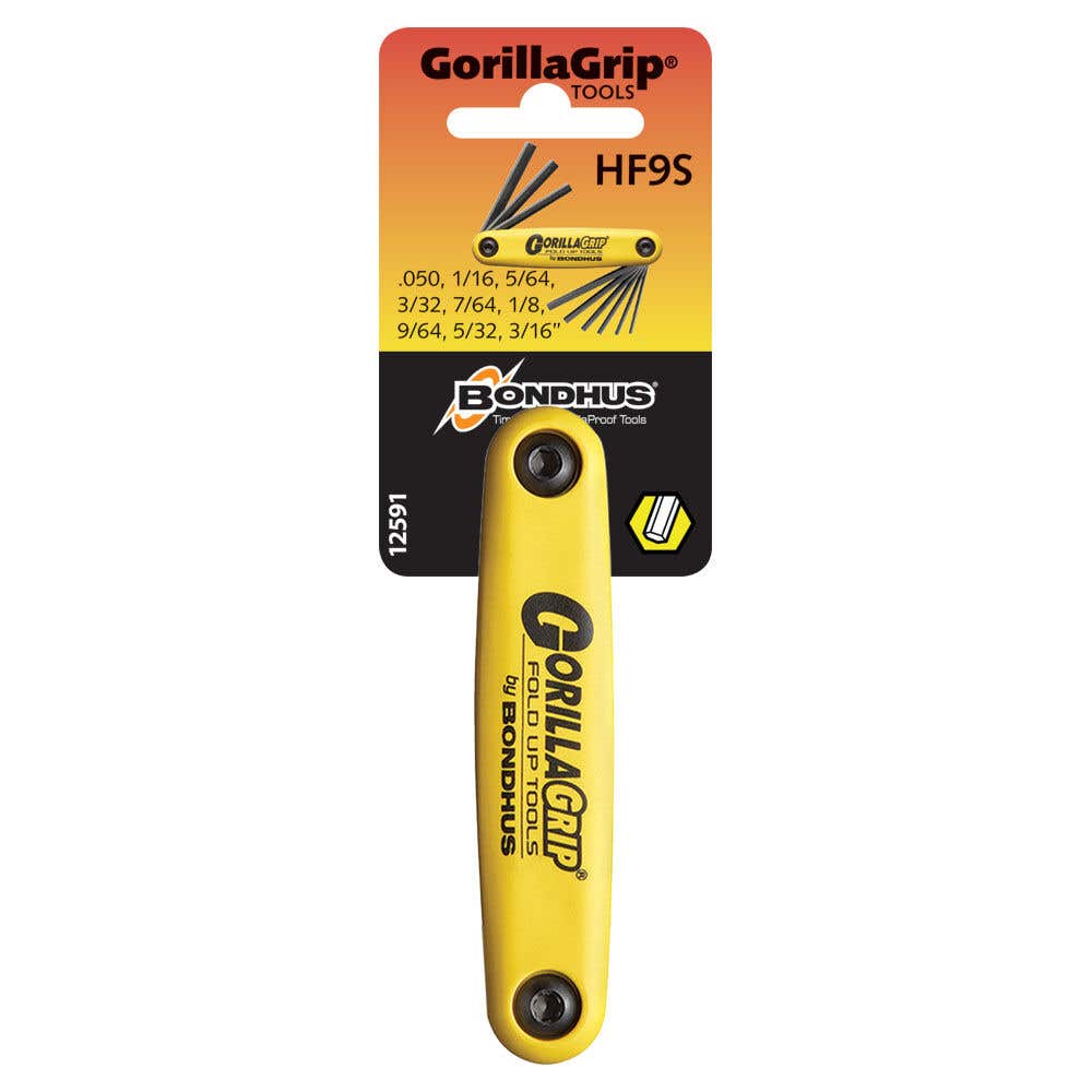 Bondhus GorillaGrip Hold Up Allen Key Set Imperial 0.050 3 16
