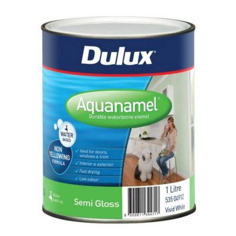 Dulux Aquanamel Semi Gloss Vivid White 1L