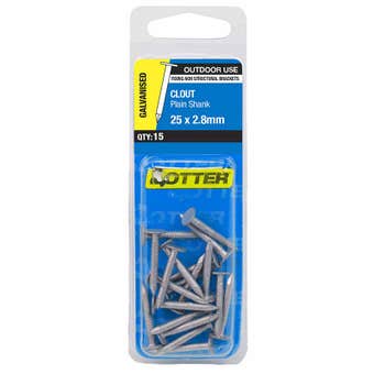 Otter Nail Clout Galvanised 25x2.80mm (15 Pack)