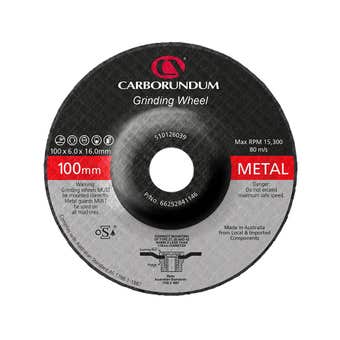 Carborundum Metal Grinding Wheel 100 x 6 x 16mm - 5 Pk
