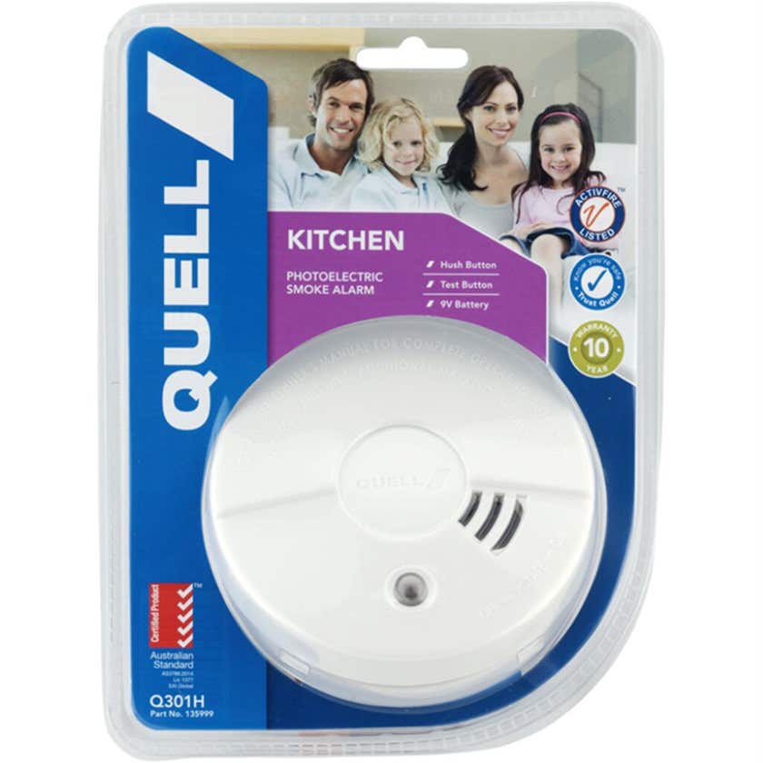 Quell Photoelectric Smoke Alarm for Kitchen with Hush/Test