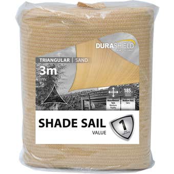 Durashield Triangle Value Shadesail Sand 3m