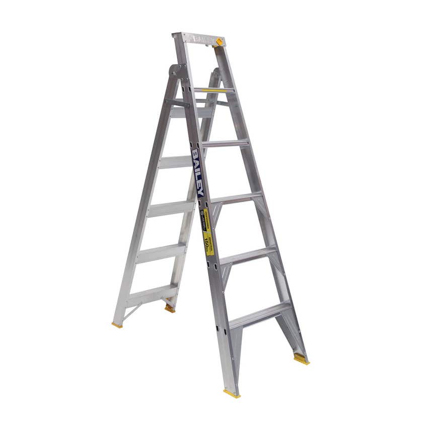 Bailey Pro Dual-Purpose 6 Step Ladder Industrial 150kg 1.8M - 3.2M