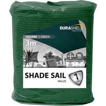 Durashield Square Shade Sail Value Green 3m