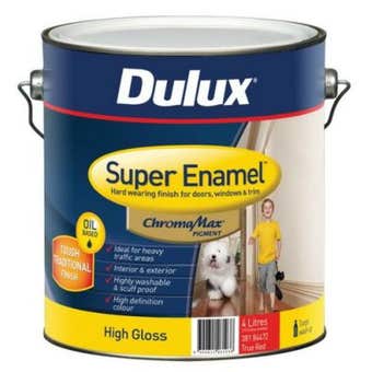 Dulux Super Enamel High Gloss True Red Base 4L