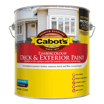 Cabot's Timbercolour Deck & Exterior Paint White 2L