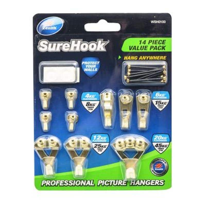 Zinc Plated Wire Zenith Picture Hanging Kit 31 Pieces Upto 6kg 