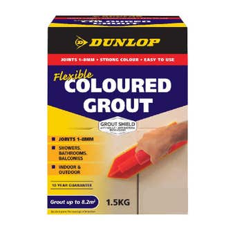 Dunlop Flexible Coloured Grout - Charred Ash 1.5kg