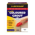 Dunlop Flexible Coloured Grout White 1.5kg
