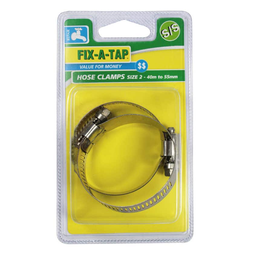 FIX-A-TAP Hose Clamps Stainless Steel No.2 40mm to 55mm