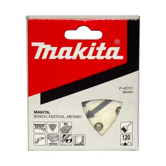 Makita Delta Sanding Sheets White 120G 94 x 94mm
