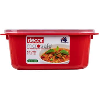 Decor Microsafe Oblong Container 1.6L