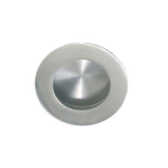 Delf Flush Pull Circular Polished Stainless Steel 65mm