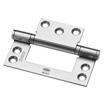 Lockwood Hinges Fixed Pin Satin Stainless Steel 100 x 70 x 2.5mm