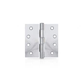 Trio Door Butt Hinge Fixed Pin Chrome Plated 100 x 100 x 2.5mm