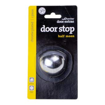 Trio Half Moon Commercial Doorstop Chrome Plated 34mm