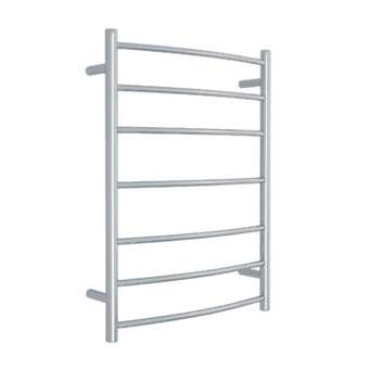 Thermorail Curved Ladder Heated Towel Rail Round Polished Stainless Steel