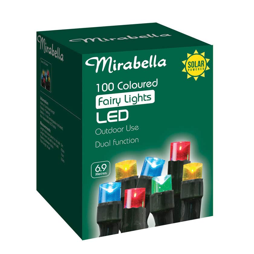 Mirabella Christmas Fairy Light LED Solar Multi Colour 100 Pack