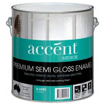 Accent Doors, Windows & Trims Oil Based Semi Gloss White 4L