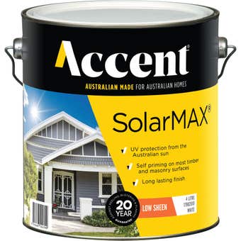 Accent SolarMAX Exterior Low Sheen White 4L