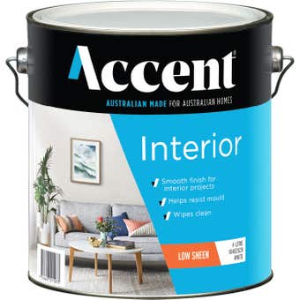 Accent Interior Low Sheen White 4L