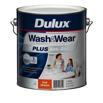 Dulux Wash&Wear +Plus Antibacterial Low Sheen Vivid White