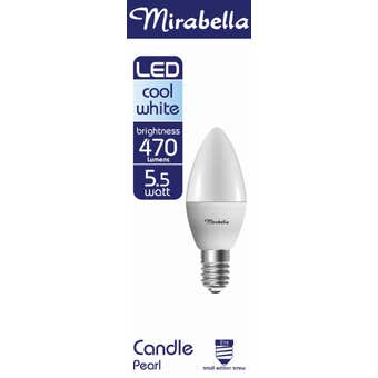 Mirabella LED Candle Globe 5.5W SES Cool White