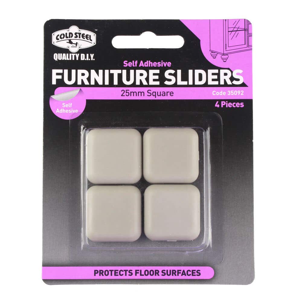 4 piece You Get 2 Packs Of 4 Self-Stick Bar Furniture Sliders 1/2" x 4" Bar 