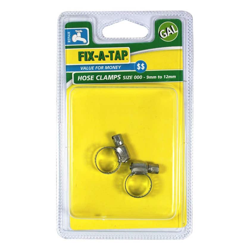 FIX-A-TAP Hose Clamps Galvanized No. 000 9-12mm