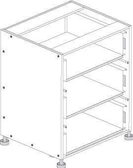 600mm kitchen on sale drawer unit