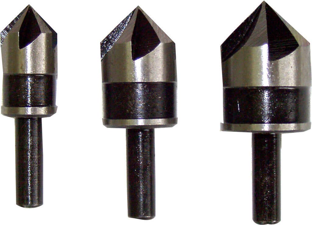 Countersink bit outlet for hardened steel
