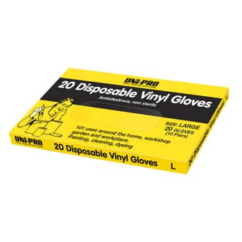 Uni-Pro Disposable Vinyl Glove Large 20 Pack