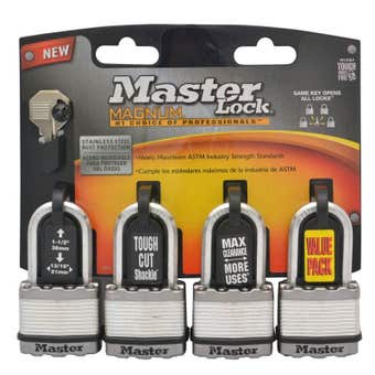 Master Lock Magnum Laminated Padlocks 45mm - 4 Pack