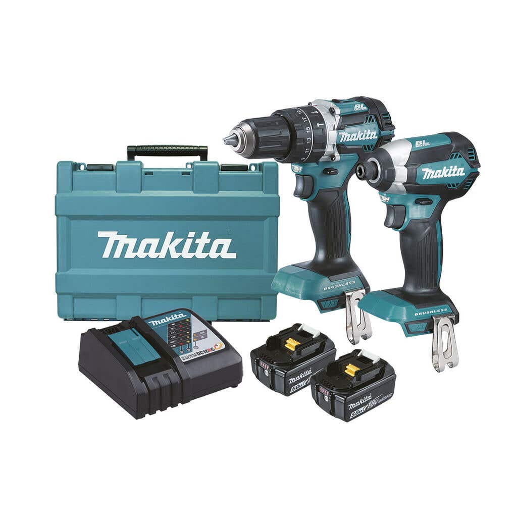 Makita 18V 5.0Ah Brushless Combo Kit 2 Piece DLX2180TX