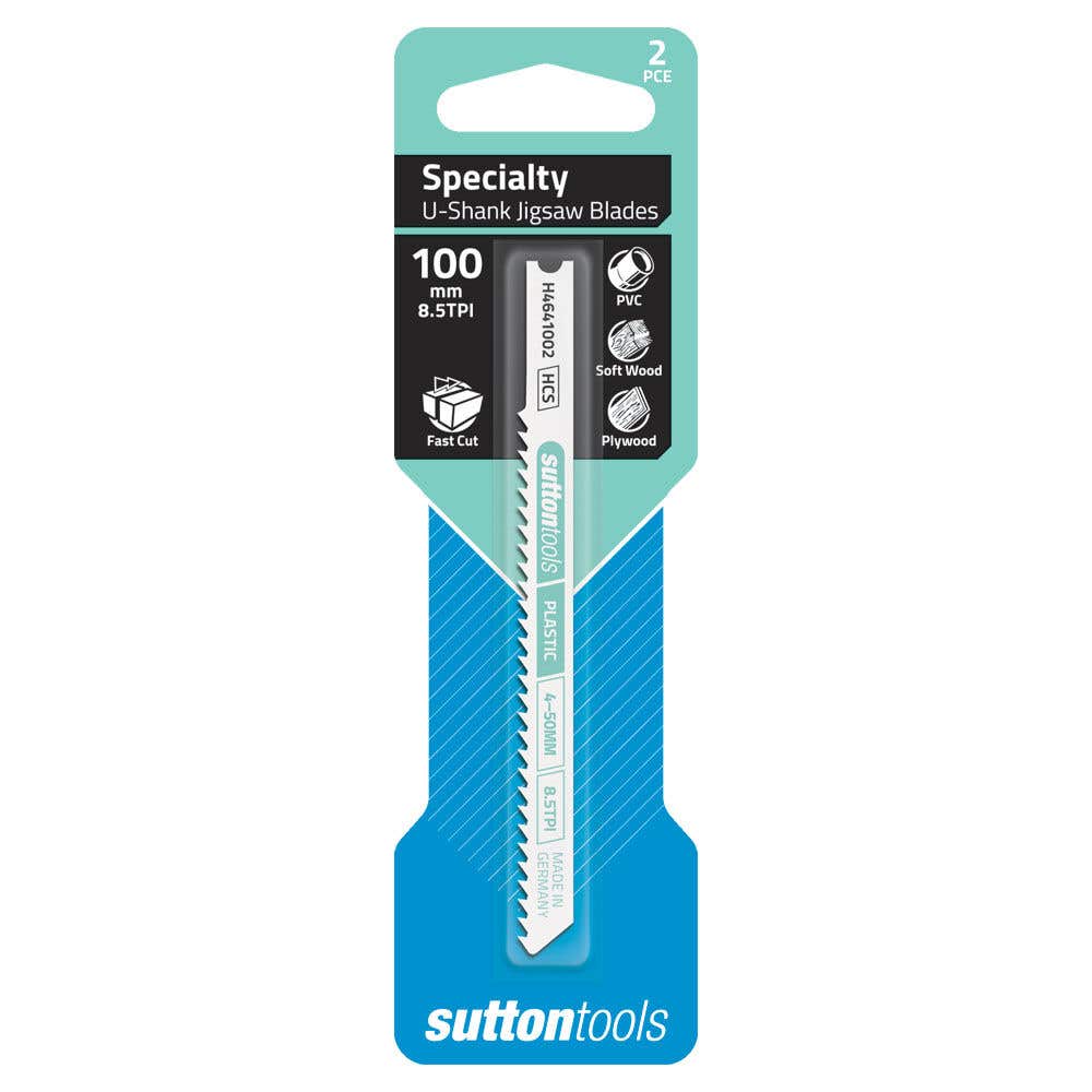 Sutton Tools T Shank Jigsaw Blade Specialty Plastics 100mm 2 Piece