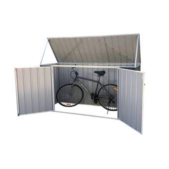 Earthcore Flat Roof Bike Shed Woodland Grey 2.25 x 0.78 x 1.15m