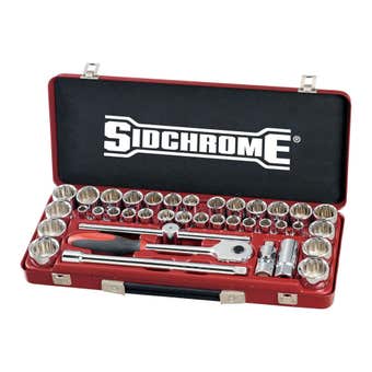 Sidchrome 1/2 inch Drive Metric/AF Socket Set - 40 Piece