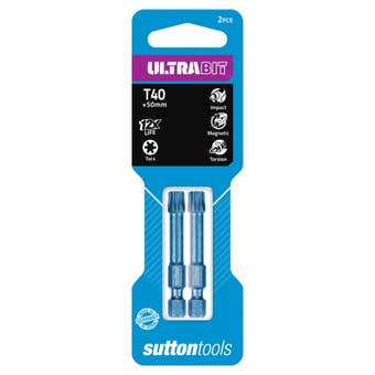 Sutton Tools Ultrabit Screwdriver Bit Torx T40 x 50mm - 2 Pack