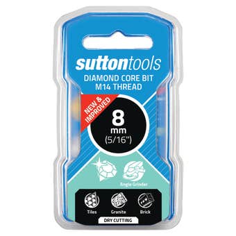 Sutton Tools Diamond Core Bit M14 Thread 8mm