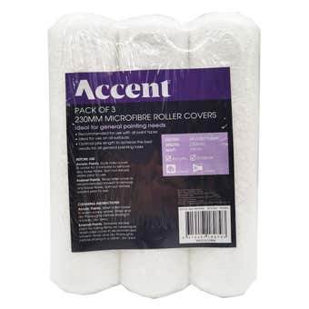 Accent Microfibre Roller Covers 230mm - 3 Pack