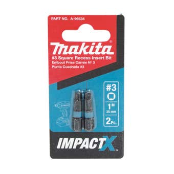 Makita Impact-X Insert Bit SQ3 x 25mm - 2 Piece