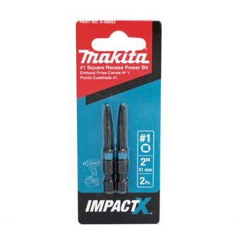 Makita Impact-X Driver Bit SQ1 x 50mm - 2 Piece